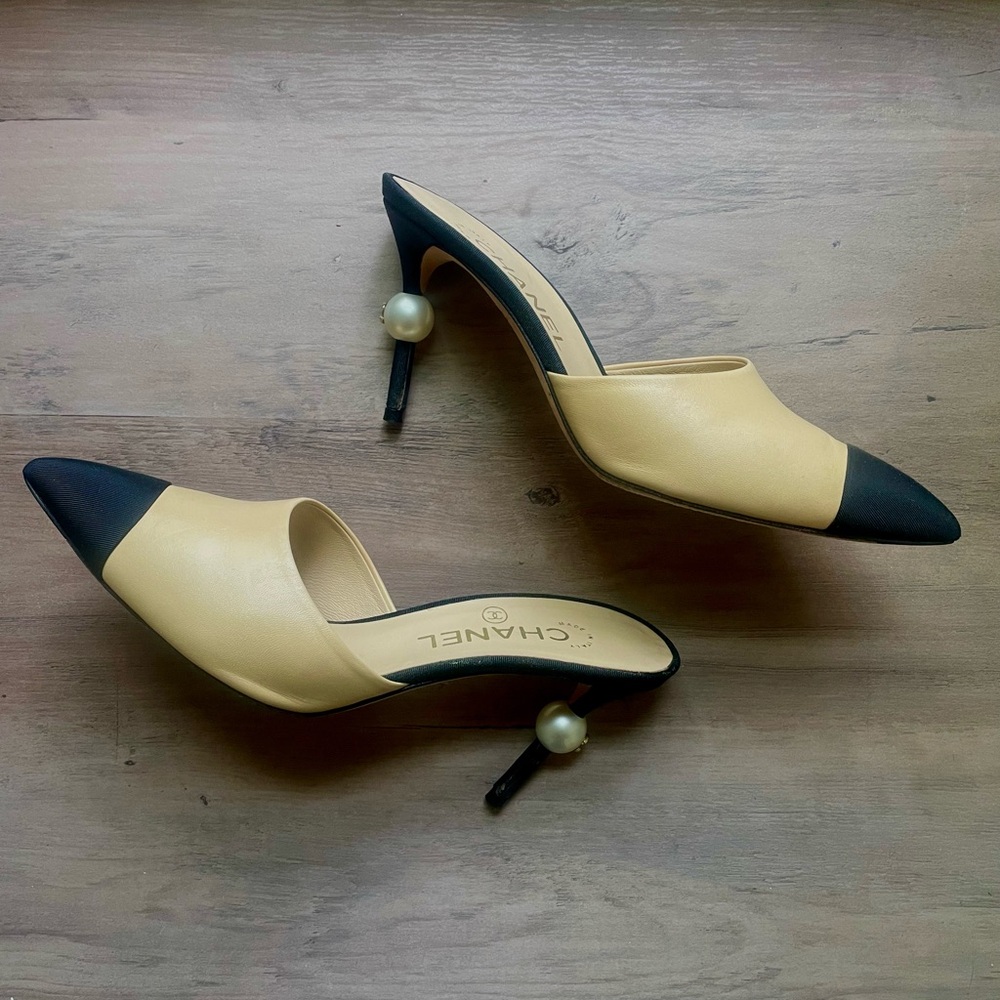 CHANEL PEARL MULES